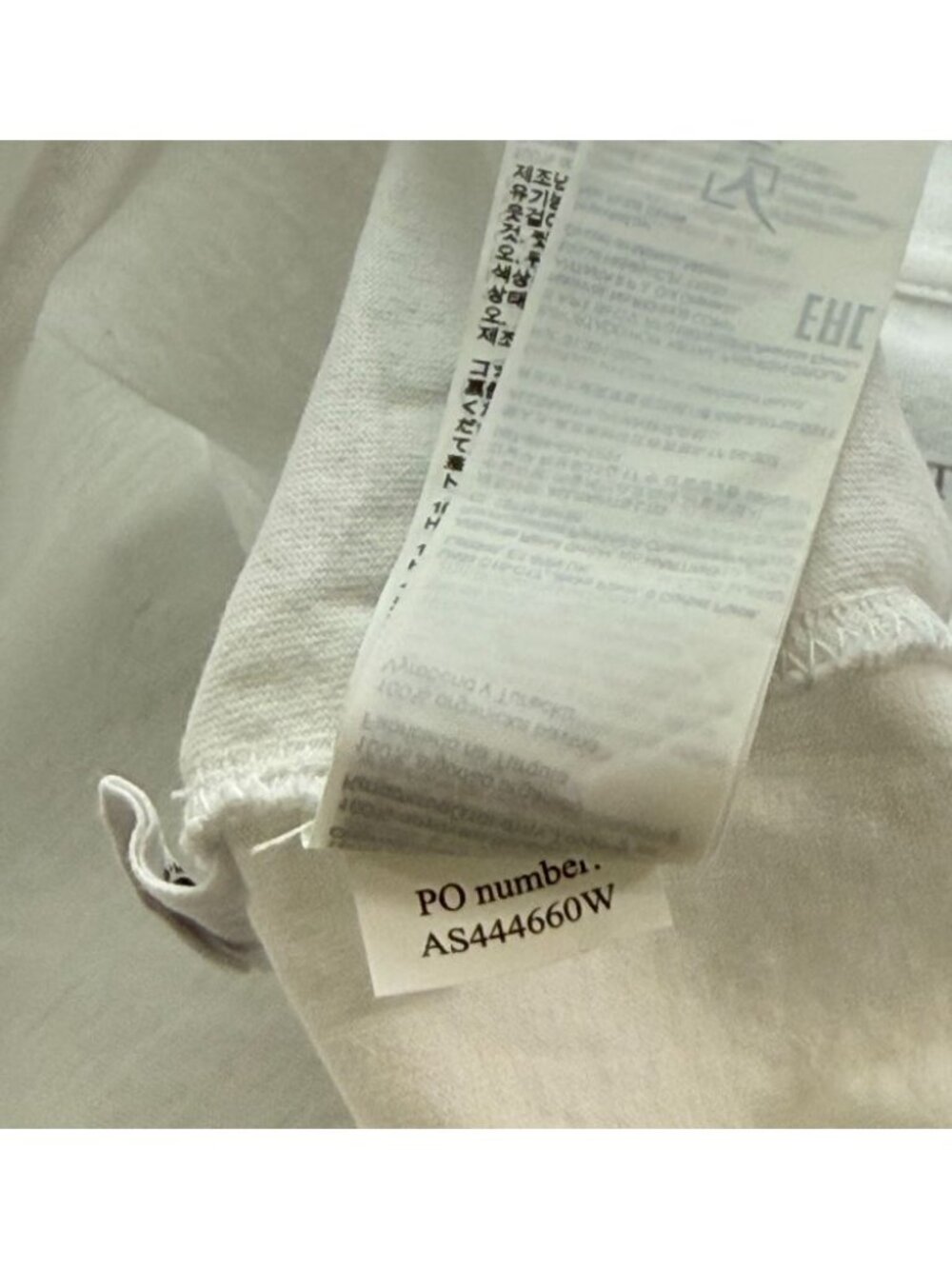 AllSaints Mens Redact T-Shirt White Black Embroidery Oversized Cotton Size M - Picture 8 of 9